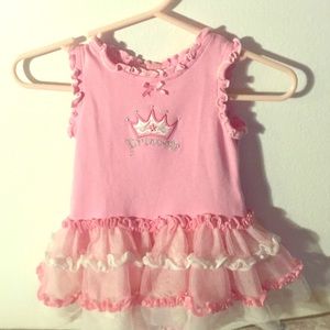 2/2 Princess Dress (see floral) Nb-3m (2 patterns)